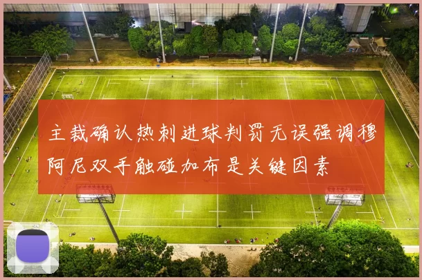 主裁确认热刺进球判罚无误强调穆阿尼双手触碰加布是关键因素